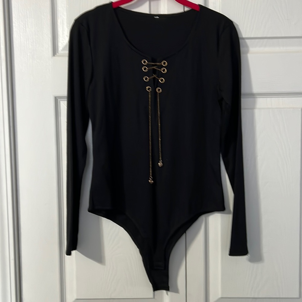 Black Leotard with snaps bottom